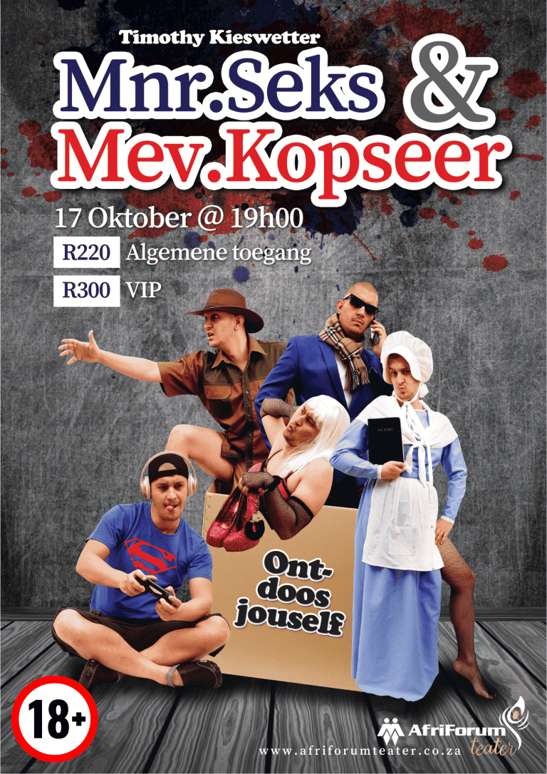 Mnr. Seks en mev. Kopseer, met Timothy Kieswetter