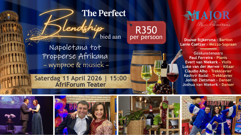 The Perfect Blendship bied aan: Napoletana tot Propperse Afrikana – wynproe en musiek