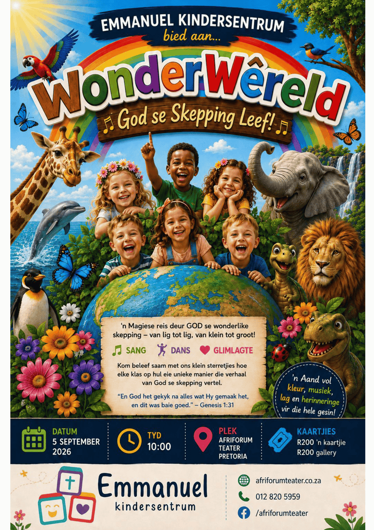 Emmanuel Kindersentrum bied aan: Wonderwêreld – God se skepping leef!